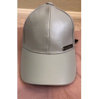 Bebe Baseball Hat Gray Faux Leather Bebe Logo Authentic NWT   eb-75722906